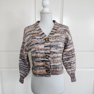 LOFT Multicolor Button-Up Cardigan